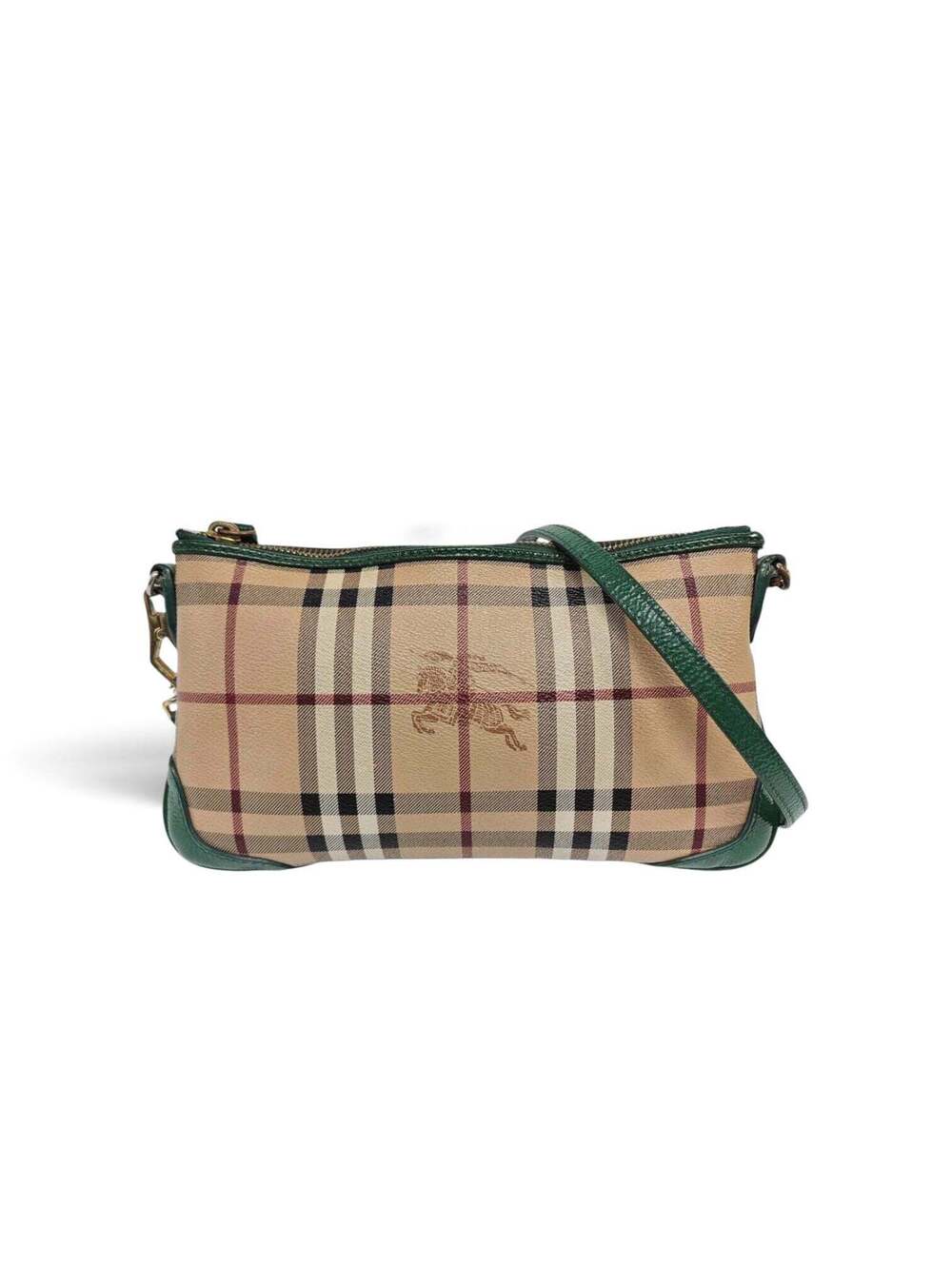 Burberry Nova Check Pochette Crossbody Bag – Beige & Green